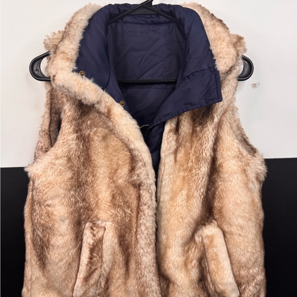 COOGI Y2k puffer vest woman faux fur reversible jacket - Picture 5 of 8
